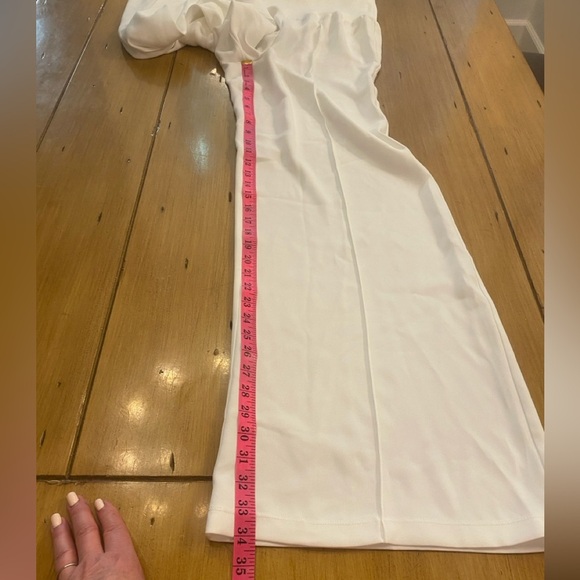 ATM Women’s White Palazzo Wide Leg Tall Flowy Pants NEW size small - Picture 14 of 14